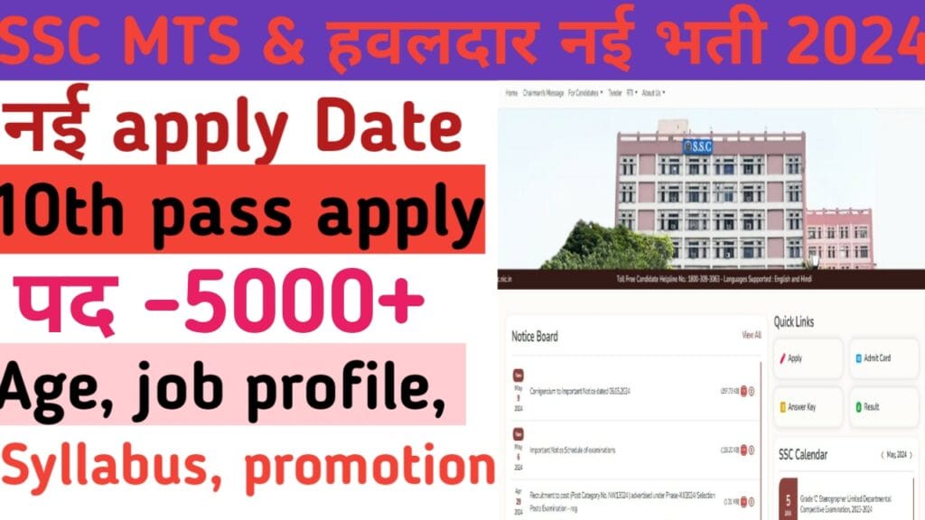 SSC MTS New Vacancy 2024t humbnail