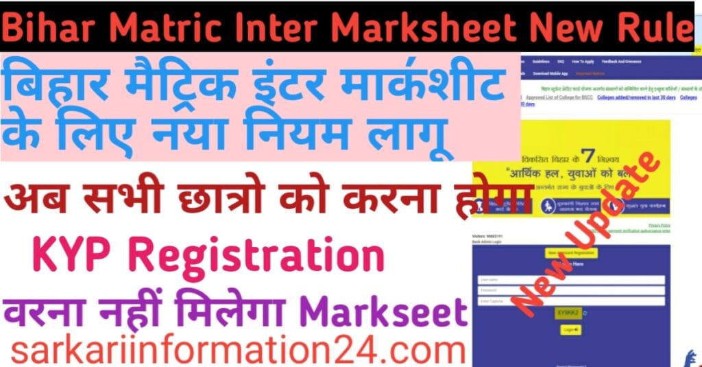 Bihar Marit Inter Markseet New Rule 2024