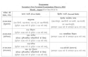 12Th Monthly Exam August 2024 Routine